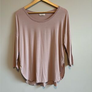 Aritzia Babaton Dusty Pink Long Sleeve Top | Size Medium